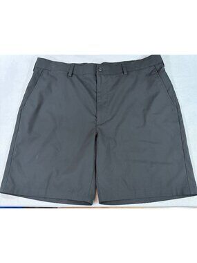 PGA Tour Size 38  Men's Black Bermuda Flat front Golf Summer Shorts w/Pockets